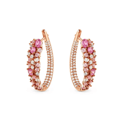 NOMINATION - ORECCHINI MOSAICA ORO ROSA CON 81 ZIRCONI COLORATI in Orecchini Alba Gioielli - Casoria, commercioVirtuoso.it