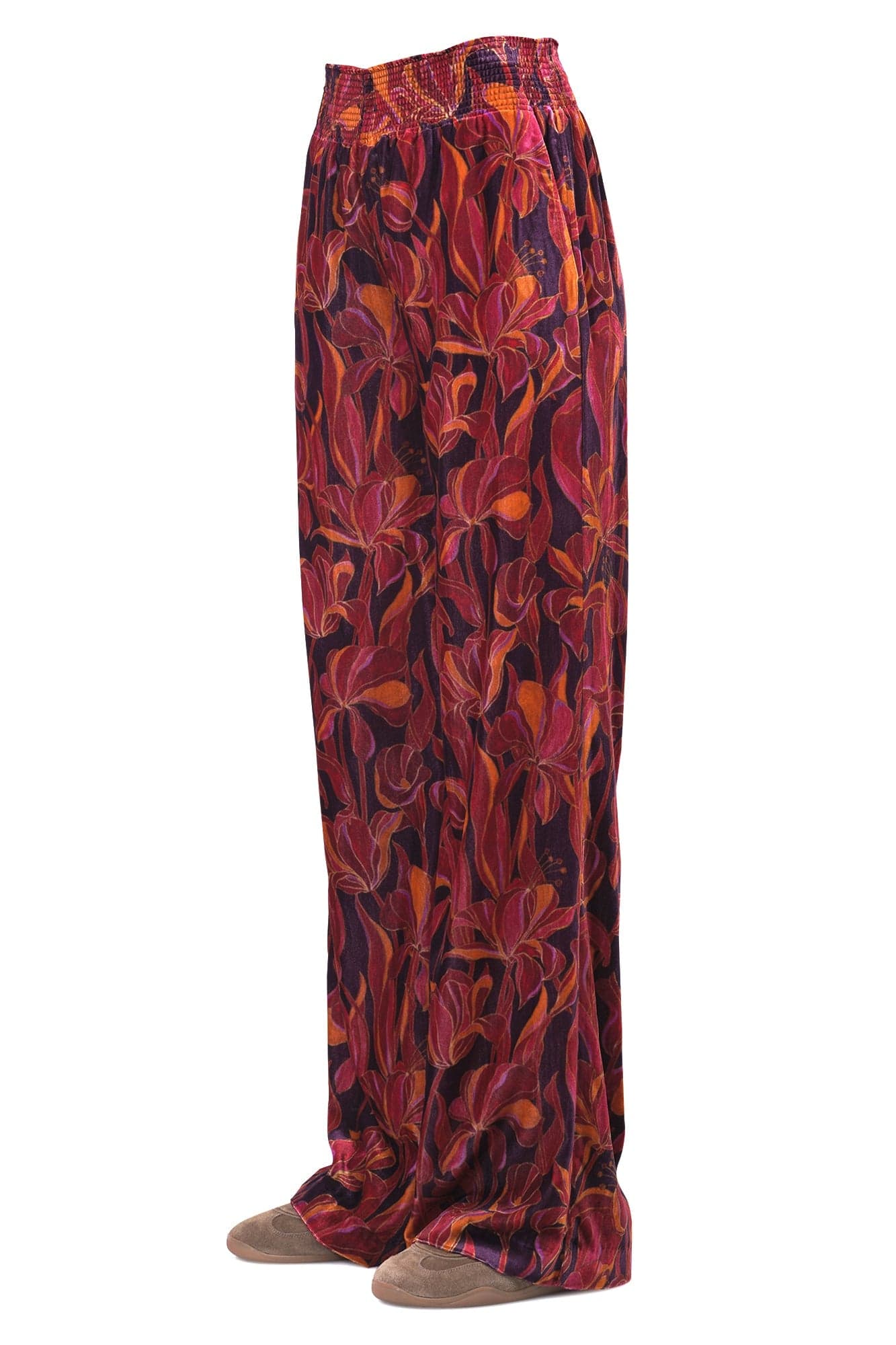 MALIPARMI Maliparmi - Pantalone - 460720 - Fantasia Bordeaux da donna in Pantaloni Drestige - Casamassima, commercioVirtuoso.it