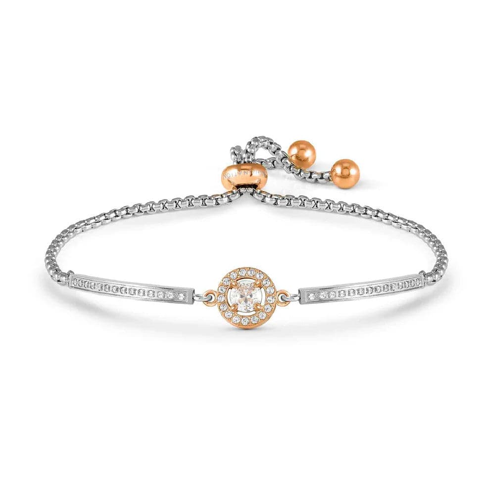 NOMINATION  -  BRACCIALE ROYALDREAM CUORE CON CRISTALLI BIANCHI E ZIRCONI COLLECTION ROYAL DREAM
