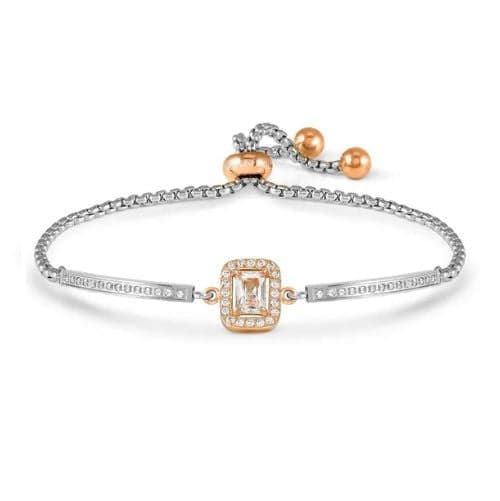 NOMINATION  -  BRACCIALE ROYALDREAM RETTANGOLO CON CRISTALLI BIANCHI E ZIRCONI