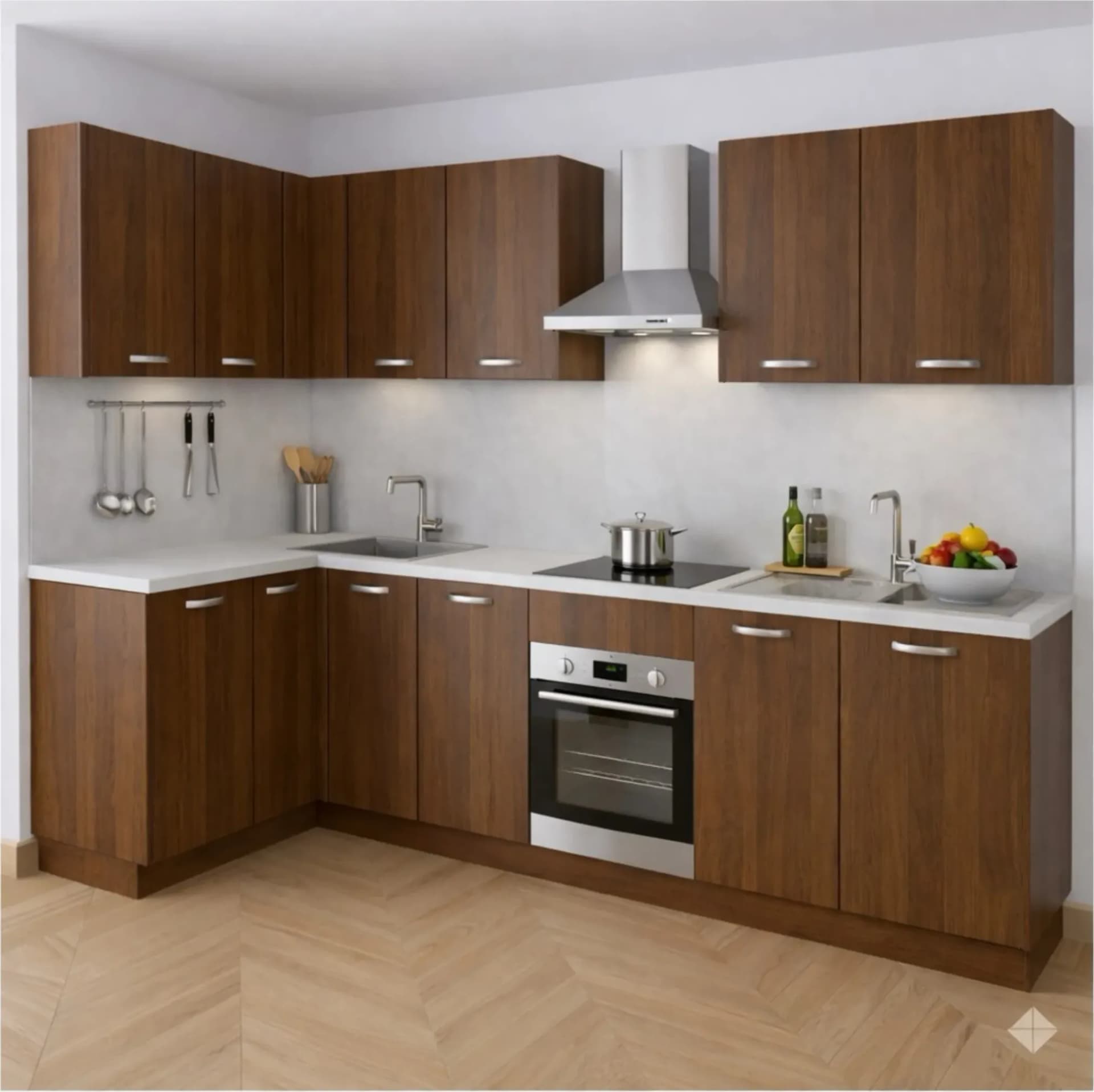 Mobile Base Forno da 60 cm Noce in prodotto Calandrelli - Napoli, commercioVirtuoso.it