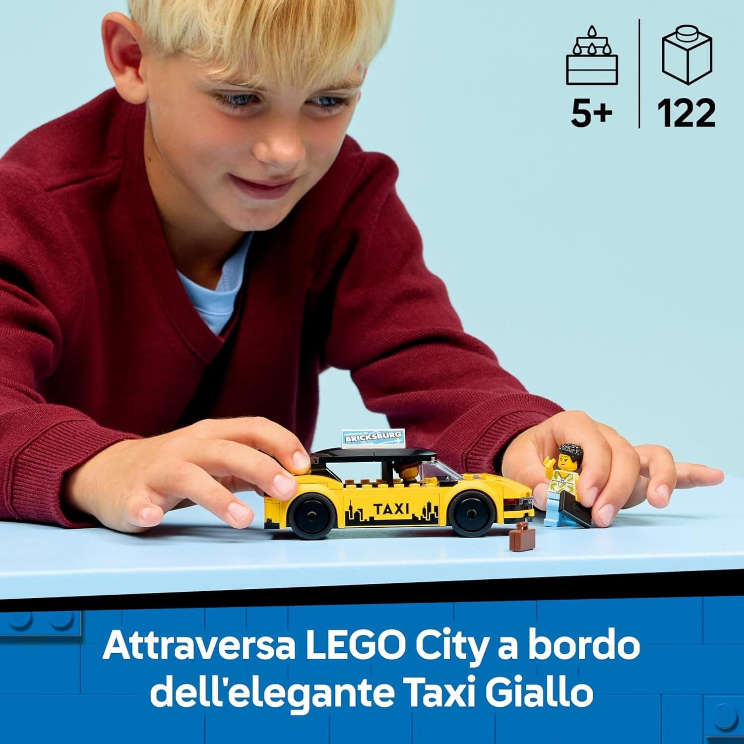 Lego City - Taxi Giallo 60487 in Set di costruzioni Centro Bimbo - Siderno, commercioVirtuoso.it