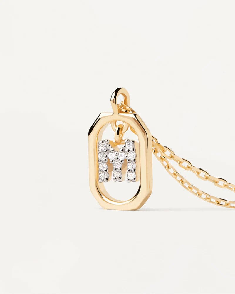 PDPAOLA - COLLANA CON LETTERA M  MINI in Collane Alba Gioielli - Casoria, commercioVirtuoso.it