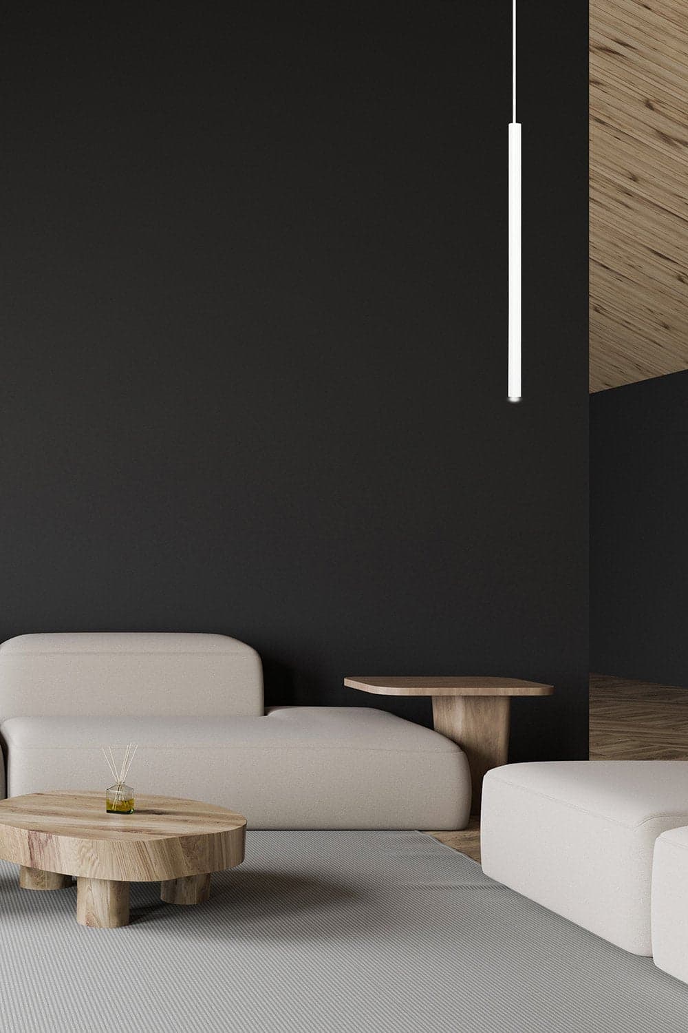 Lampadario 1 Luce Moderno Selter Acciaio Bianco E Paralume A Cilindro Sottile in Lampade a sospensione LuceArt - Montecorvino Pugliano, commercioVirtuoso.it