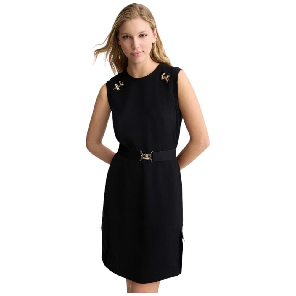 Liu Jo abito corto nero con cintura TA5139TS923 22222 Vestiti Liu Jo