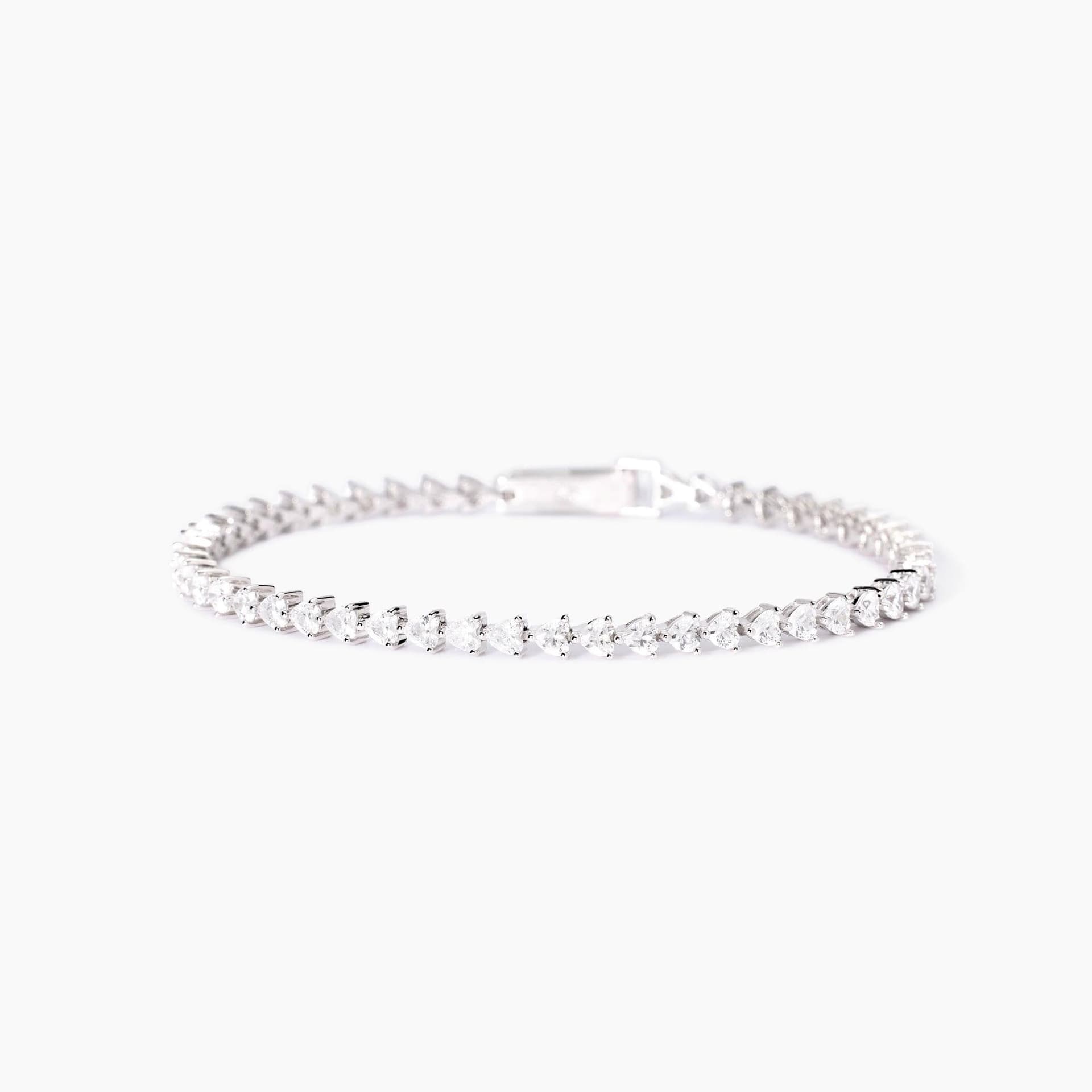 Mabina  Bracciale tennis con zirconi taglio cuore Non Sarà Un'avventura in Bracciali Alba Gioielli - Casoria, commercioVirtuoso.it