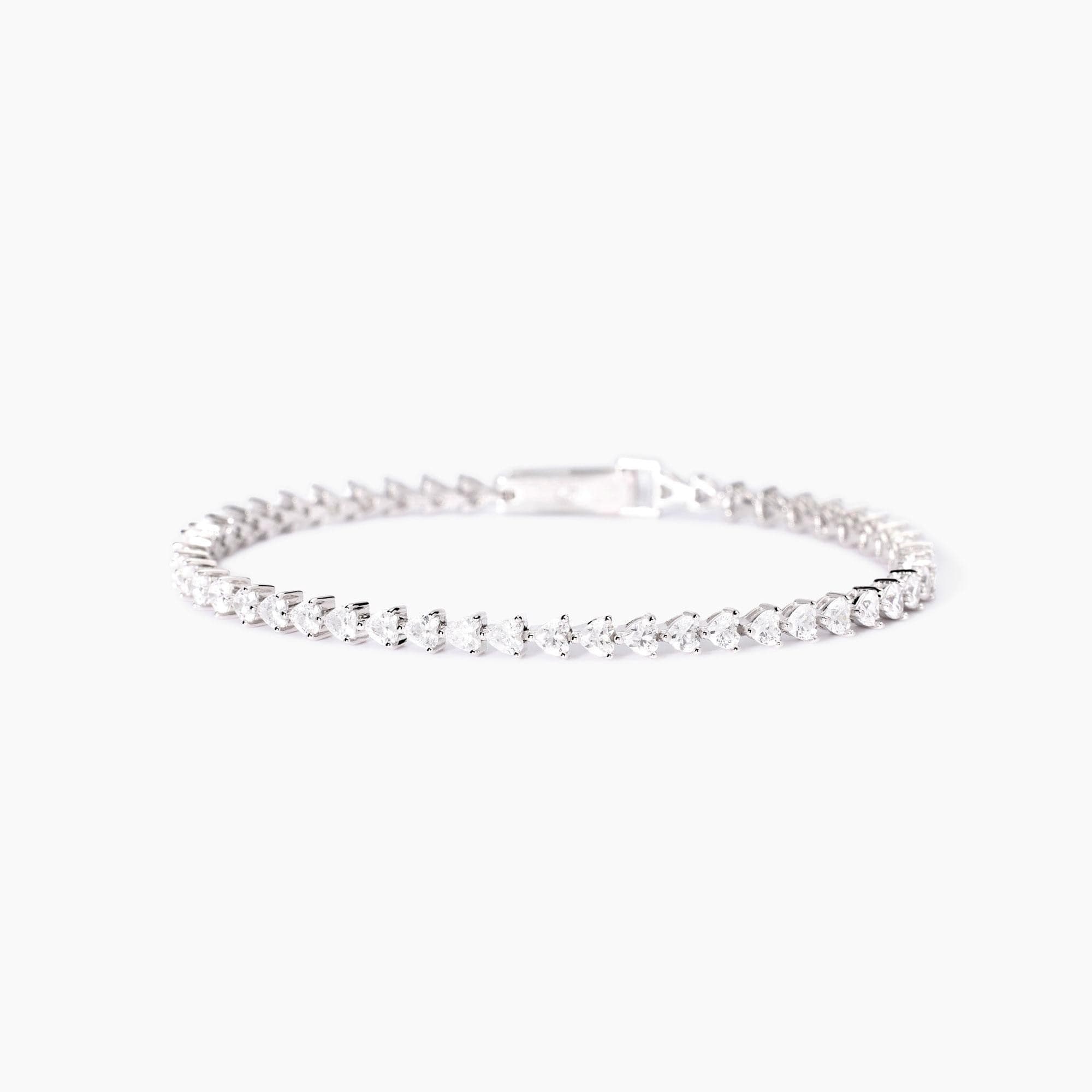Mabina  Bracciale tennis con zirconi taglio cuore Non Sarà Un'avventura in Bracciali Alba Gioielli - Casoria, commercioVirtuoso.it