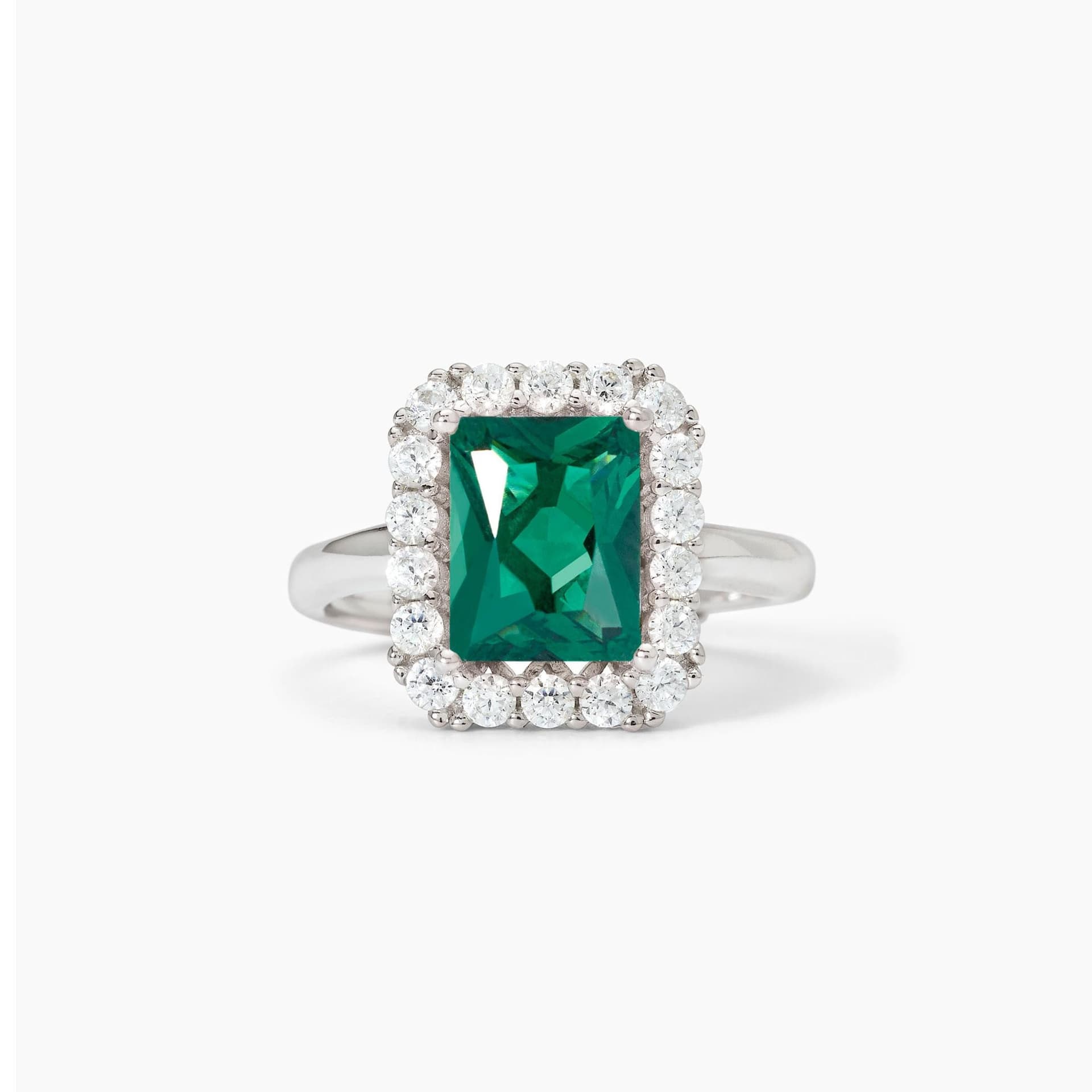 Mabina - Anello con smeraldo sintetico e zirconi Desiderio Infinito in Anelli Alba Gioielli - Casoria, commercioVirtuoso.it