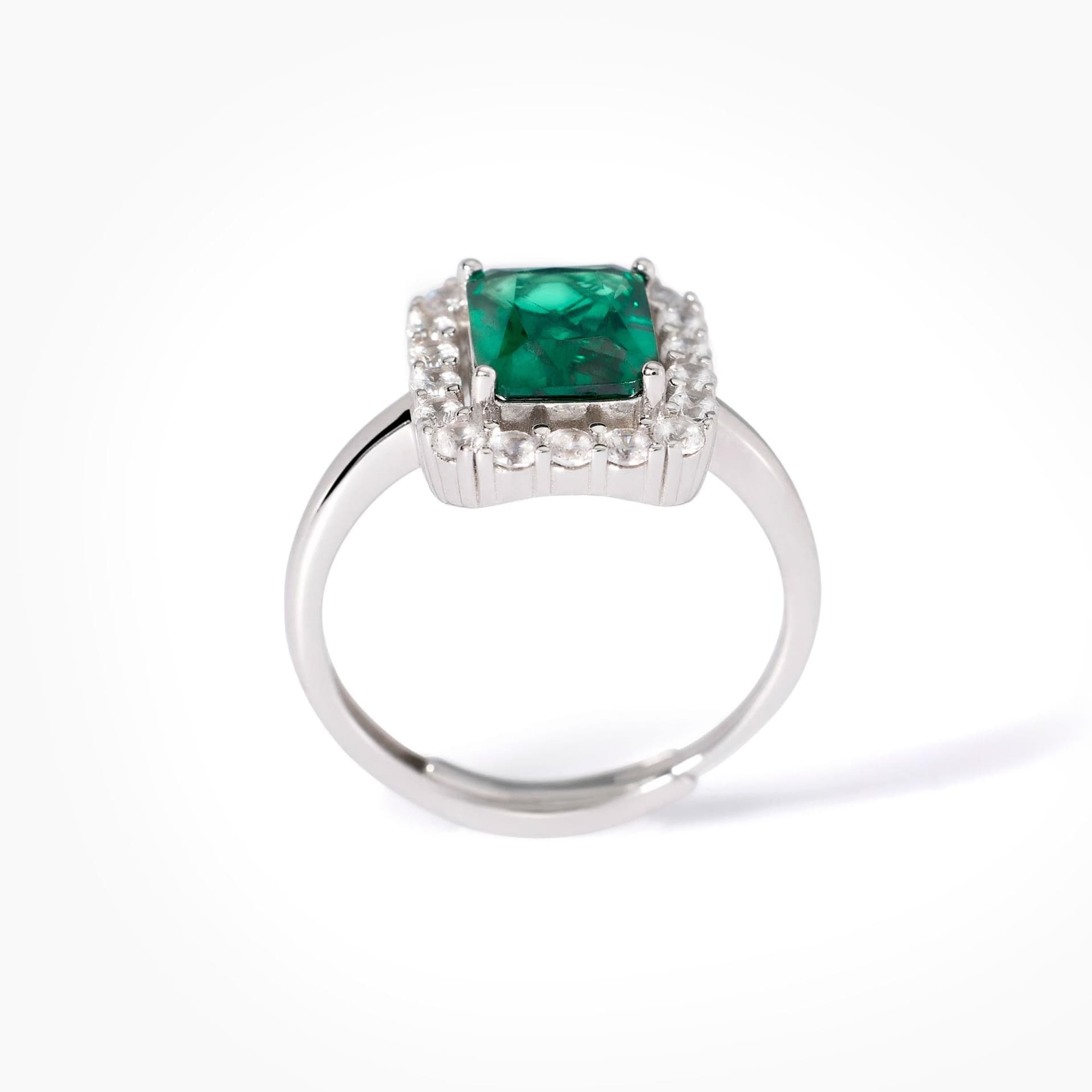 Mabina - Anello con smeraldo sintetico e zirconi Desiderio Infinito in Anelli Alba Gioielli - Casoria, commercioVirtuoso.it