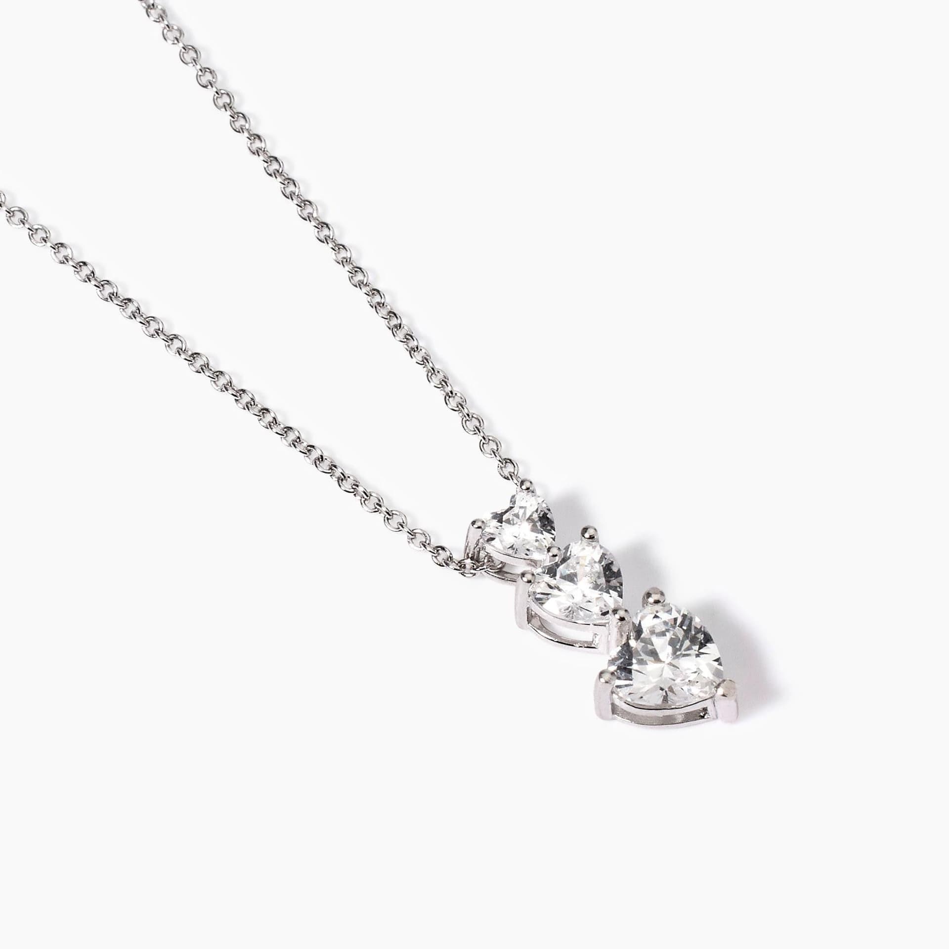 Mabina -  Collana Girocollo in argento con zirconi cuore Lovely in Collane Alba Gioielli - Casoria, commercioVirtuoso.it