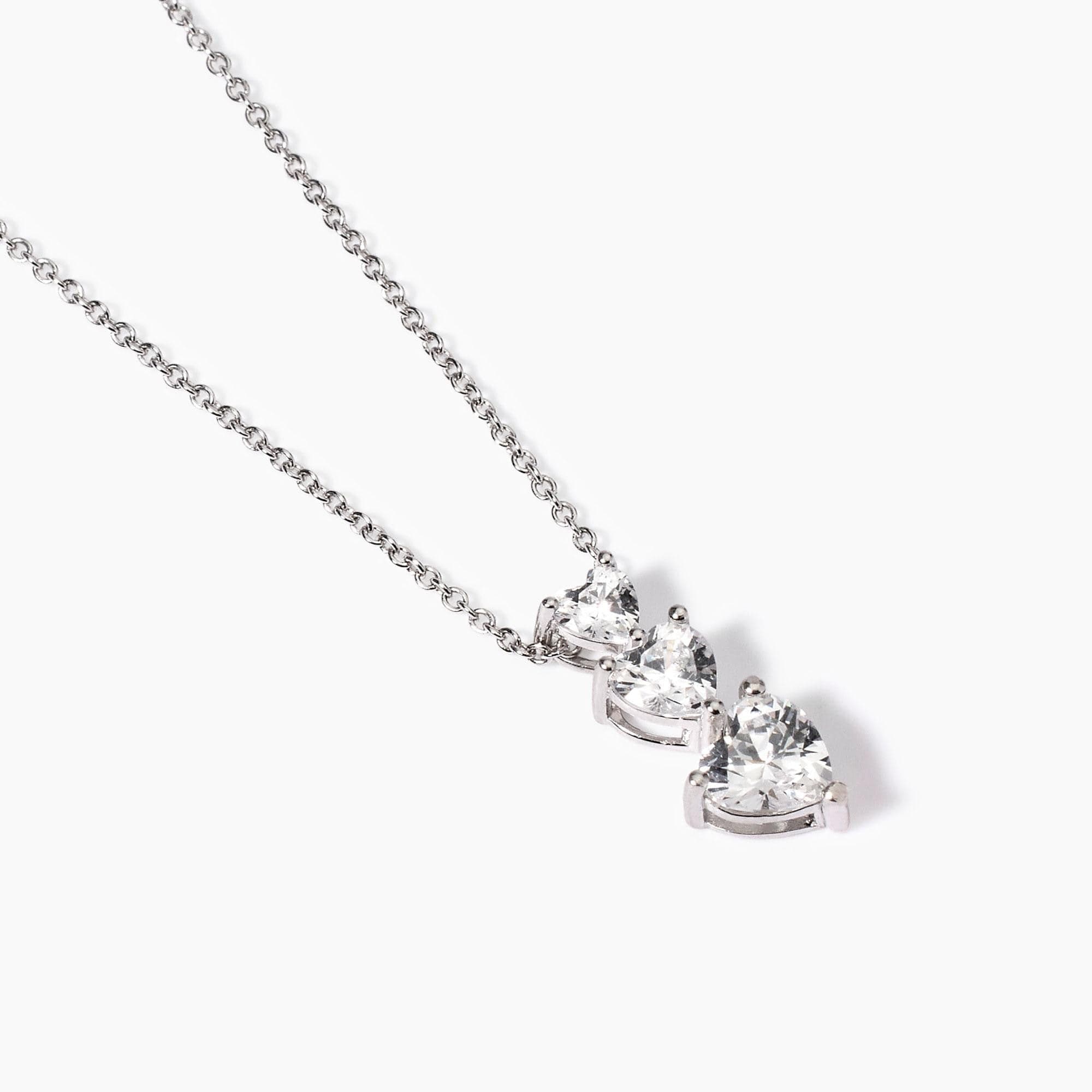 Mabina -  Collana Girocollo in argento con zirconi cuore Lovely in Collane Alba Gioielli - Casoria, commercioVirtuoso.it