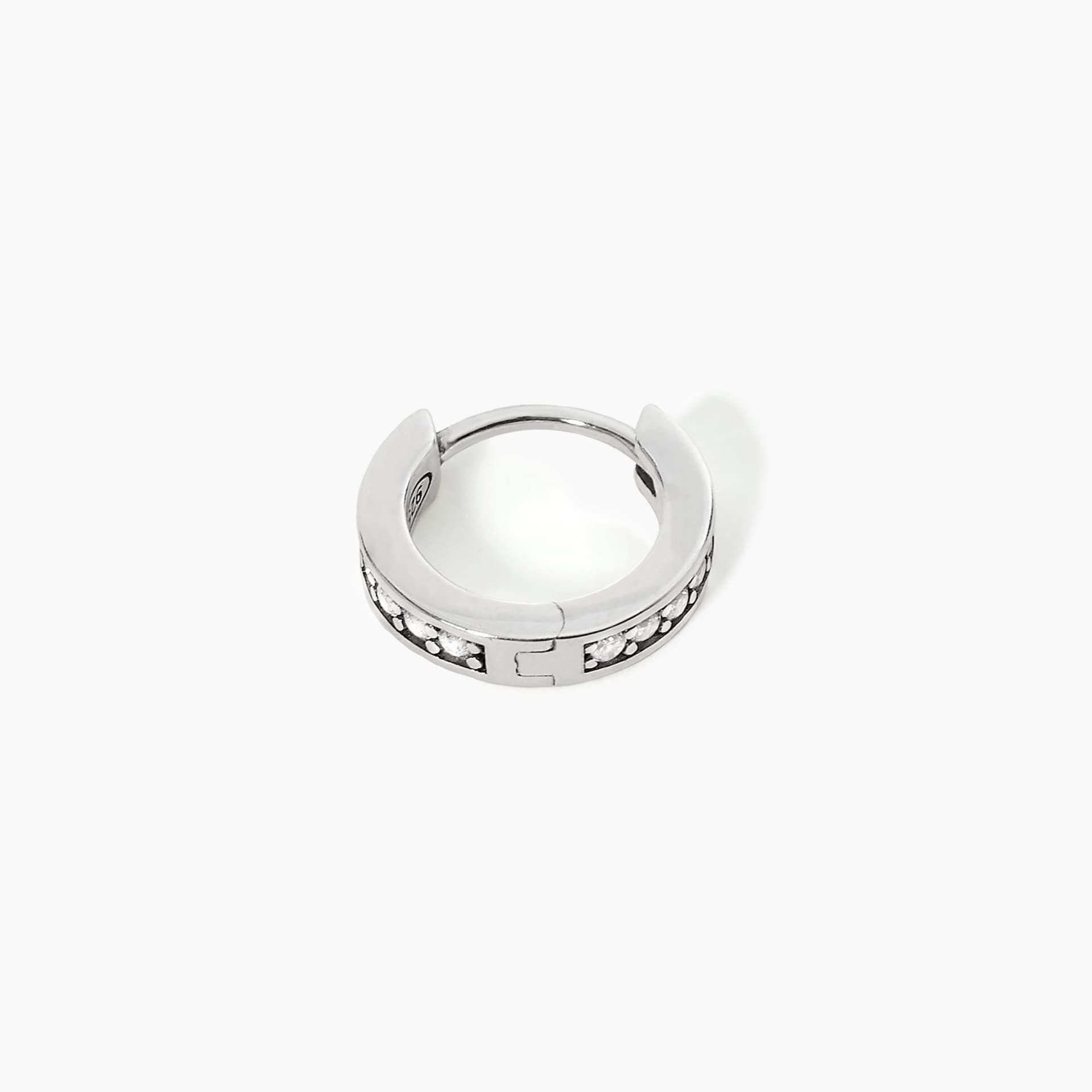 Mabina -   Orecchino a cerchio da uomo con zirconi bianchi MONOMANIA in Orecchini Alba Gioielli - Casoria, commercioVirtuoso.it
