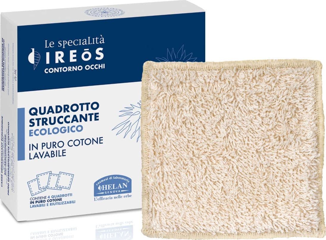 IREOS, Panno Struccante Viso Morbido e Ecologico in Cotone, 4 Maxi Dischetti