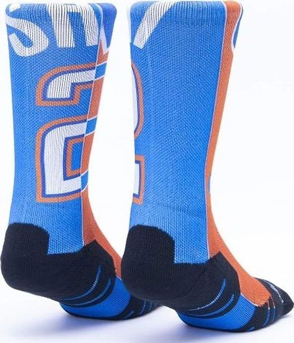 Calzini unisex Scrimmage basket Jersey Shai Orange-Sky blue in Calze sportive 3A Moda Mare Sport - Bellaria Igea Marina, commercioVirtuoso.it