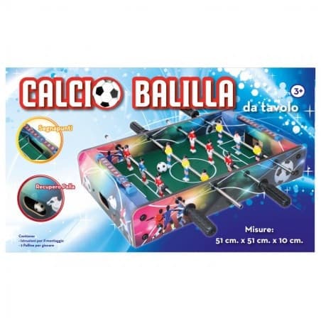 Grandi Giochi - Calcio Balilla da tavolo in legno M3-24501 - 2