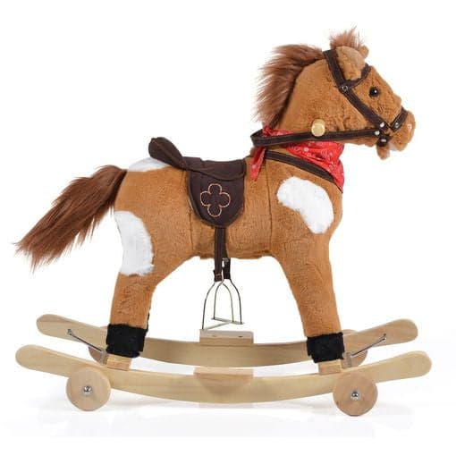 Moni - Cavallo a dondolo di peluche con ruote Thunder khaki in Cavalli a dondolo e animali Centro Bimbo - Siderno, commercioVirtuoso.it