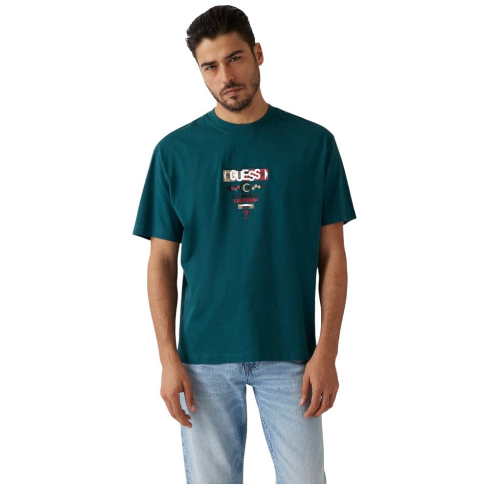 Guess t-shirt verde Abstract M5RI03 I3Z14 A70L