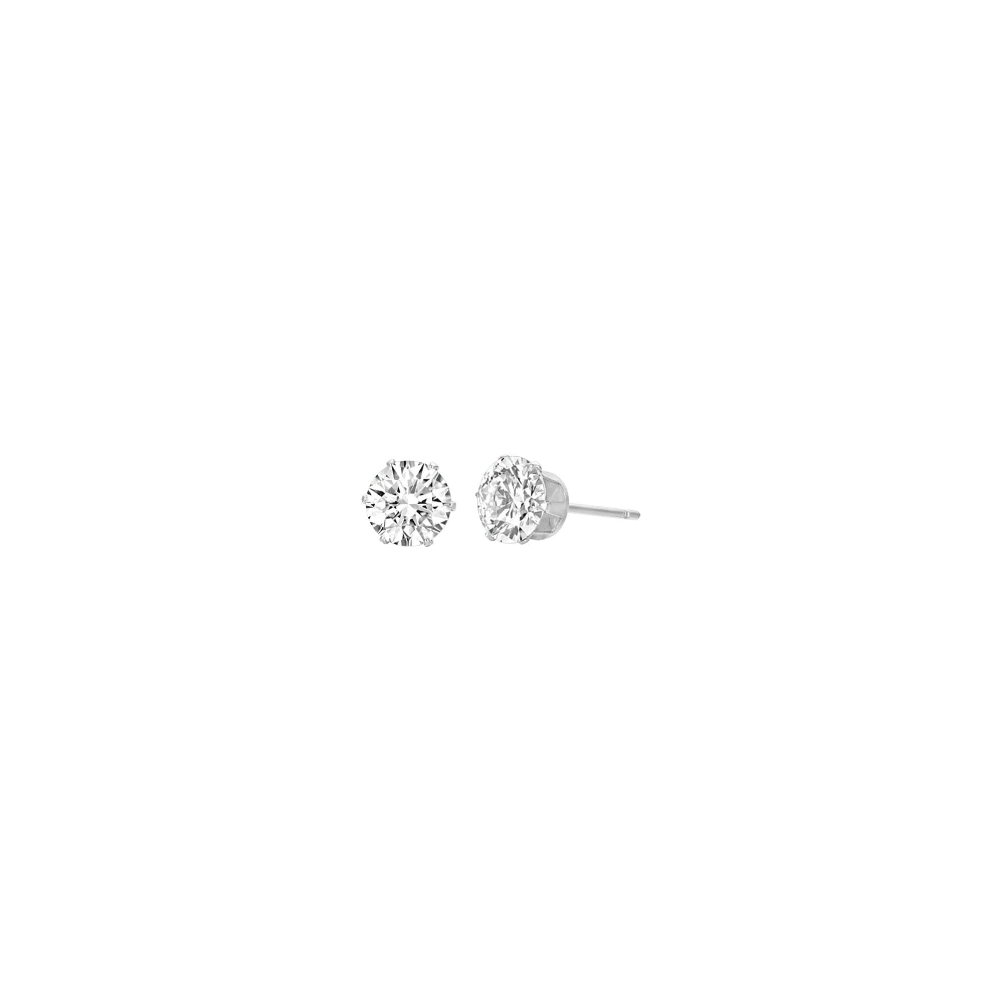 LUCA BARRA - ORECCHINI PUNTO LUCE IN ACCIAIO CON CRISTALLO BIANCO 6MM in Orecchini Alba Gioielli - Casoria, commercioVirtuoso.it