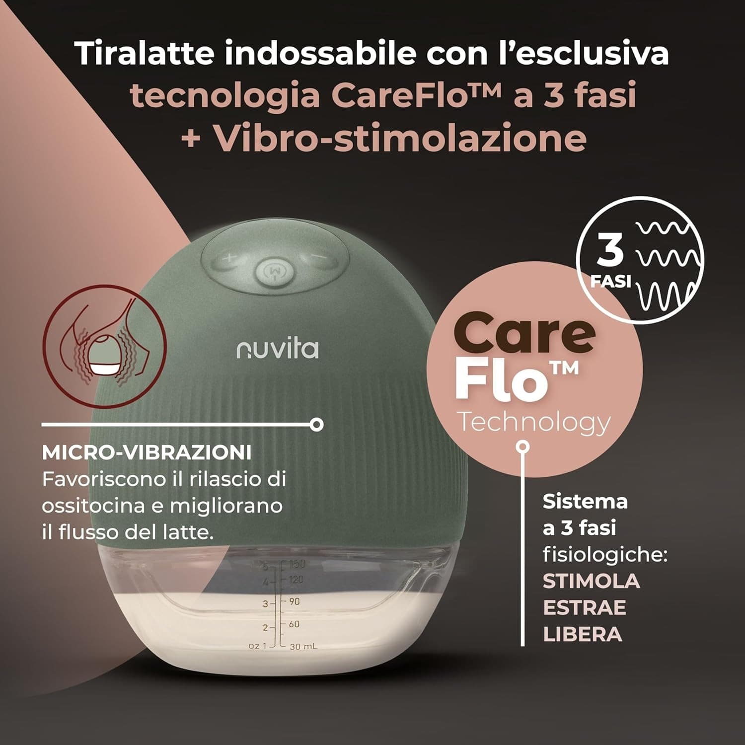 Nuvita - Tiralatte Elettrico Indossabile Materno Flow in prodotto Centro Bimbo - Siderno, commercioVirtuoso.it