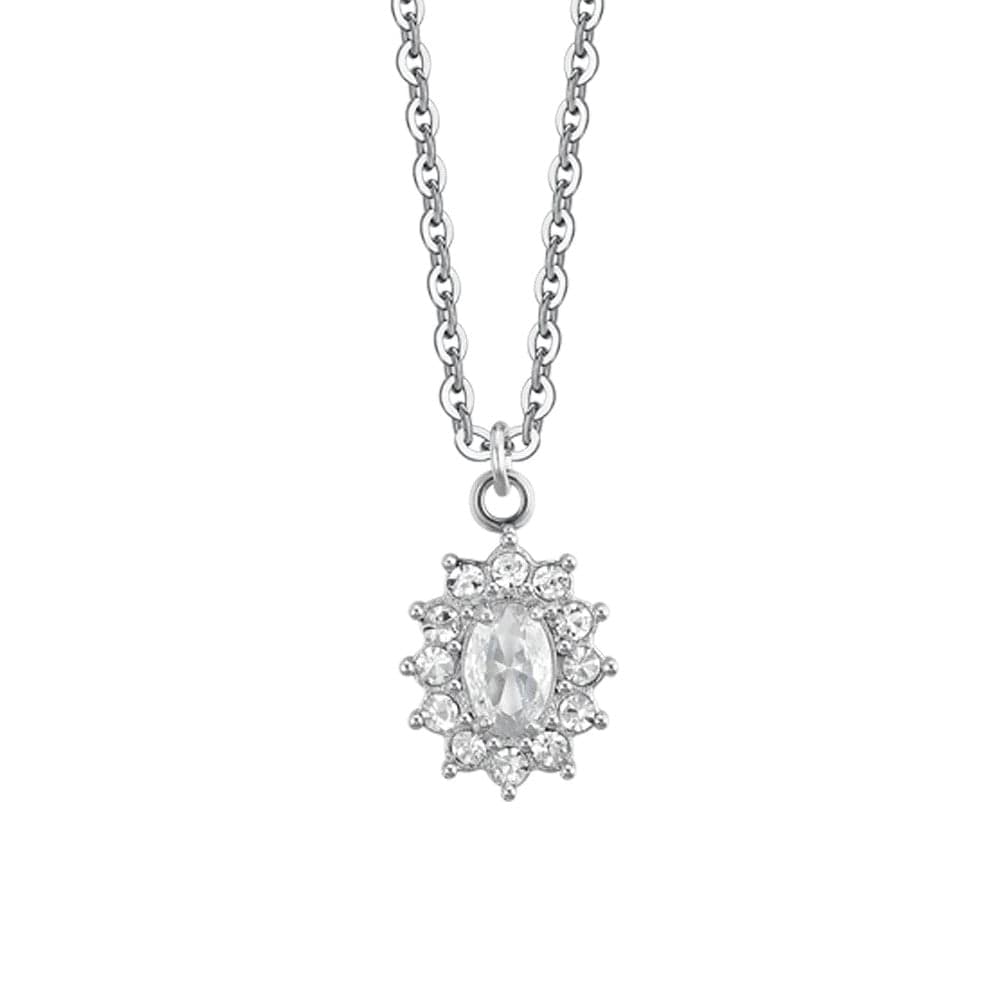 Luca Barra - COLLANA DONNA IN ACCIAIO CRISTALLI E ZIRCONE BIANCO in Collane Alba Gioielli - Casoria, commercioVirtuoso.it