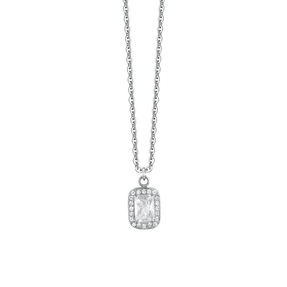 Luca Barra - COLLANA DONNA IN ACCIAIO CRISTALLI E ZIRCONE in Collane Alba Gioielli - Casoria, commercioVirtuoso.it