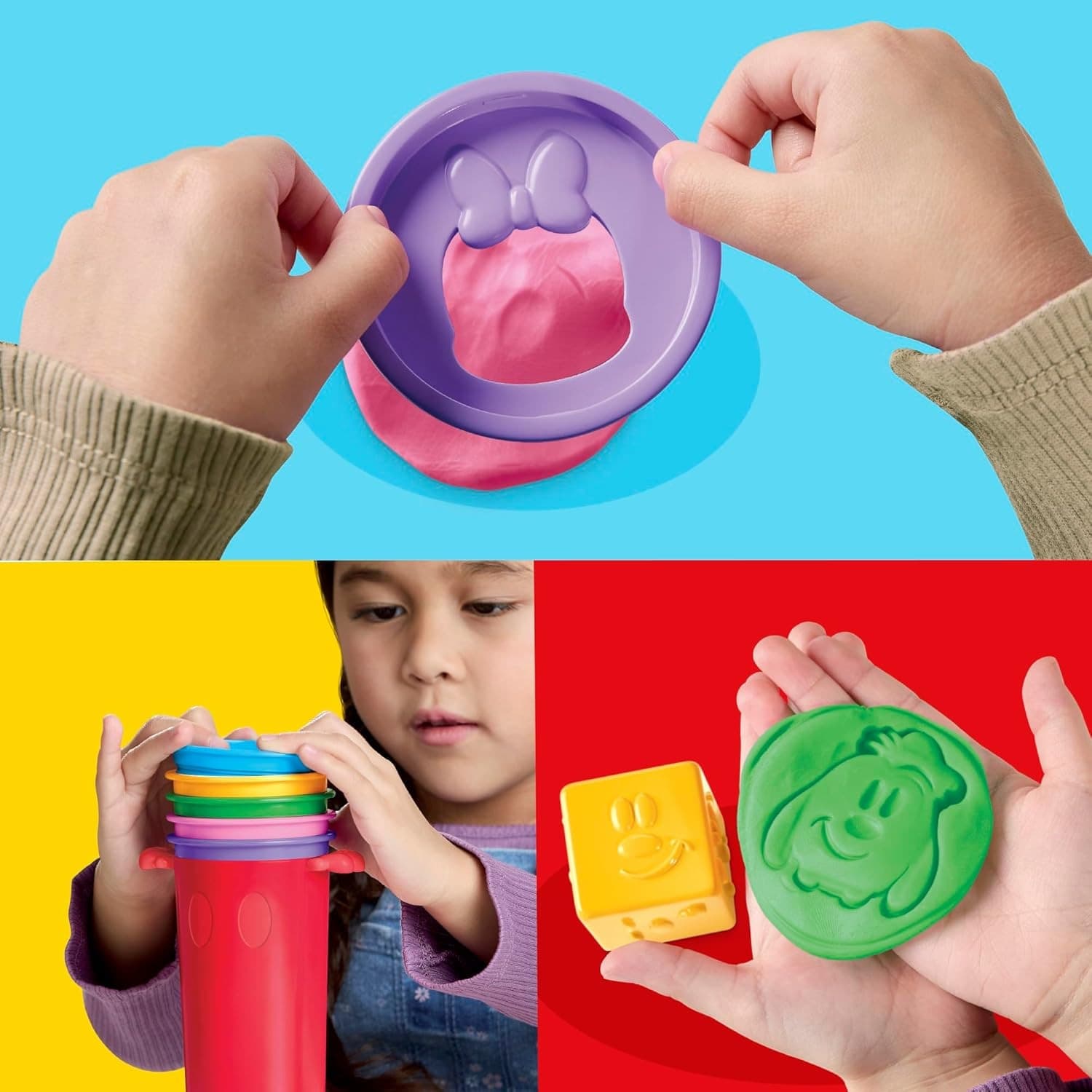 Hasbro - Play-Doh Disney Junior Happy Stackable in Argilla e pasta modellabile Centro Bimbo - Siderno, commercioVirtuoso.it