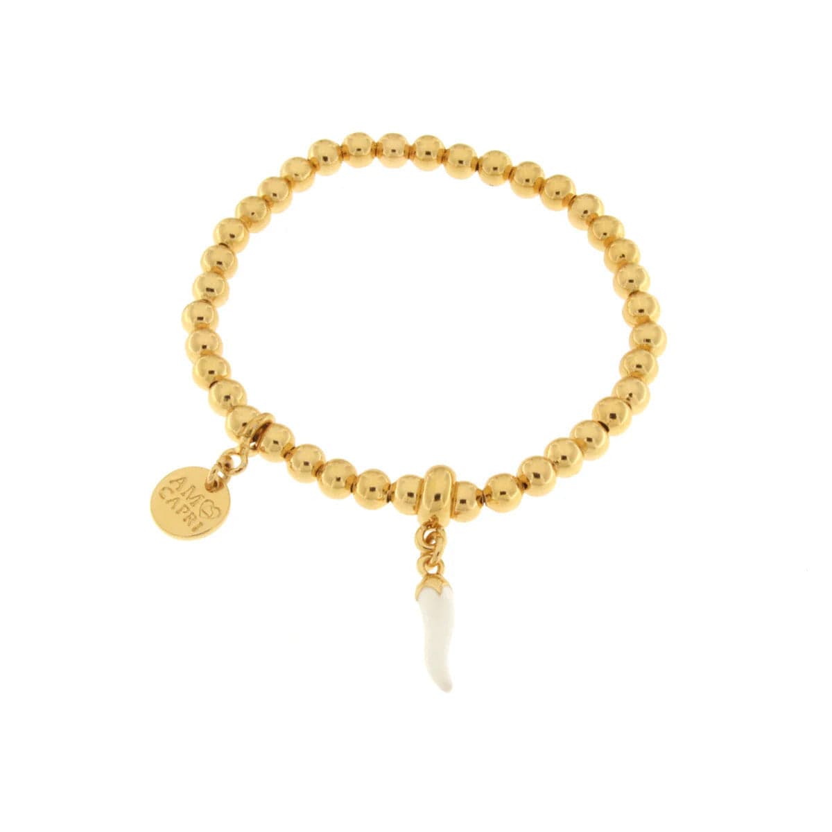 BYSIMON  -  Bracciale in Metallo con cornetto bianco