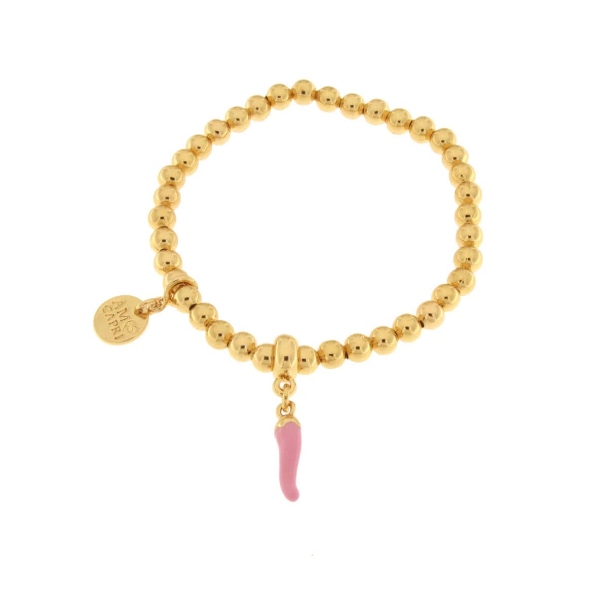 BYSIMON - Bracciale in Metallo con cornetto rosa in Bracciali Alba Gioielli - Casoria, commercioVirtuoso.it
