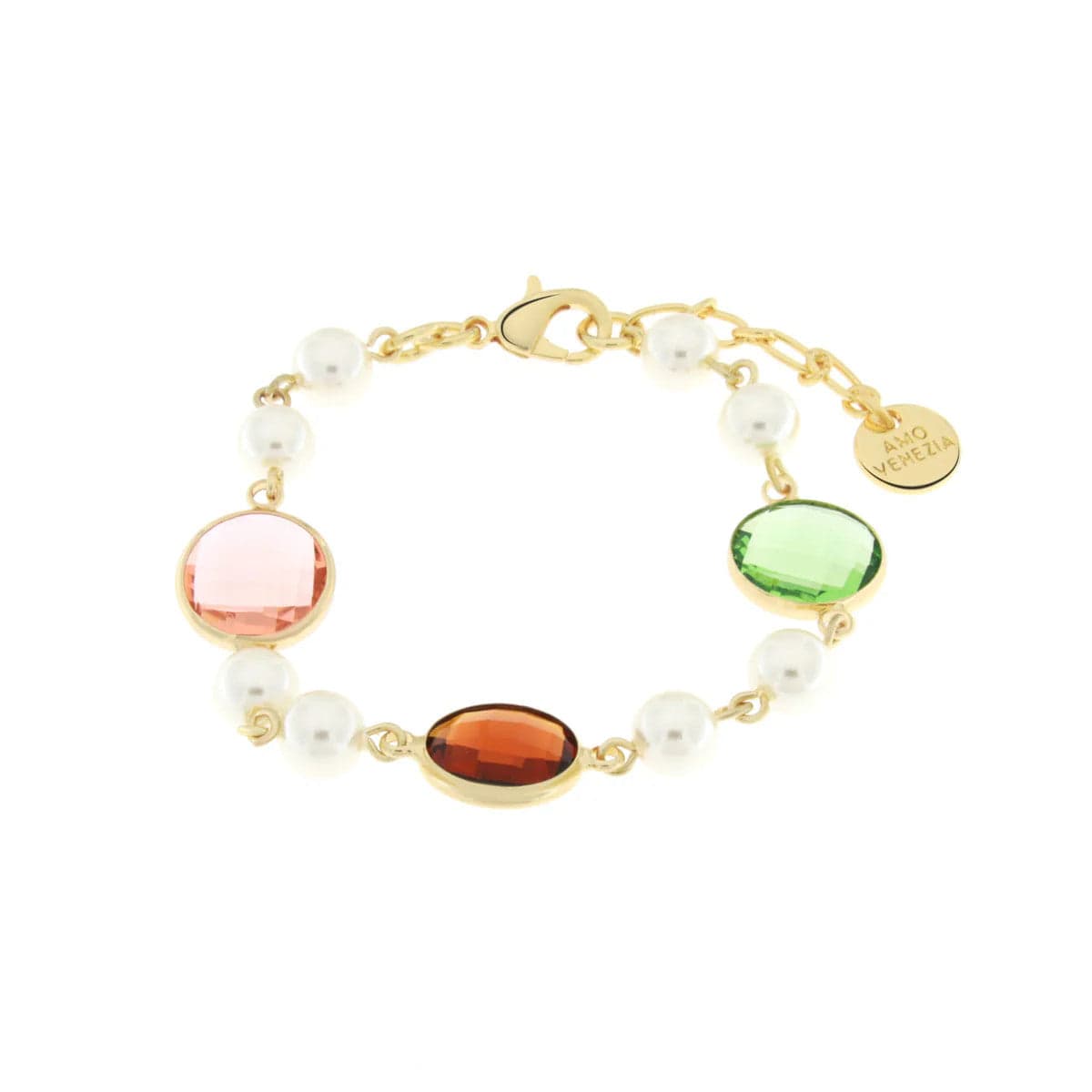 BYSIMON - Bracciale in Metallo con perline e cristalli in Bracciali Alba Gioielli - Casoria, commercioVirtuoso.it