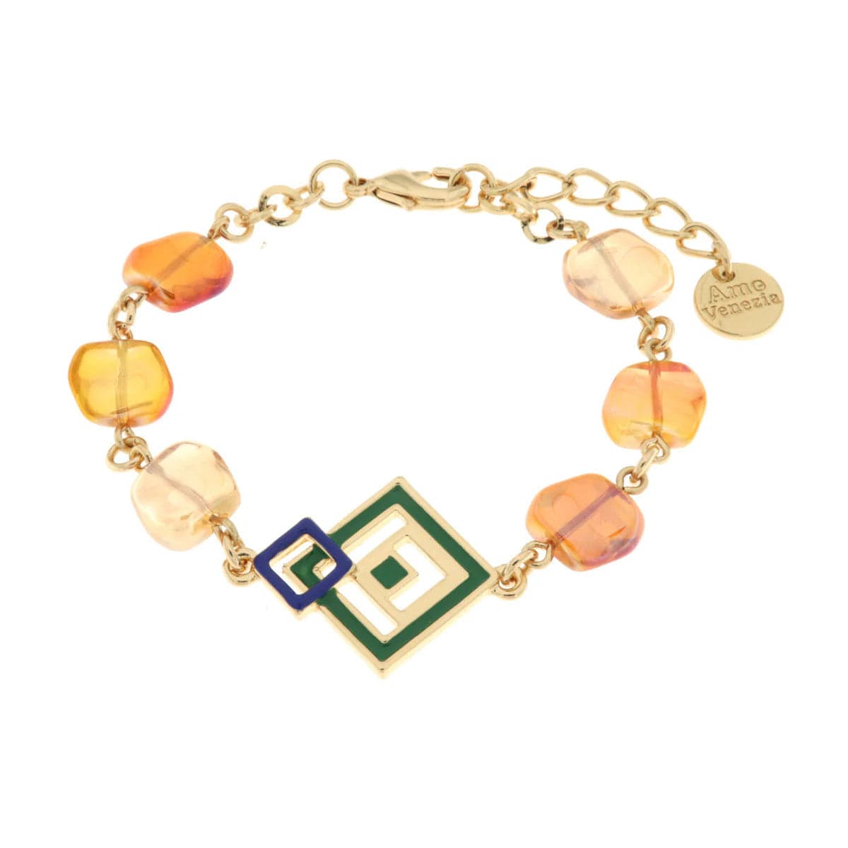 BYSIMON  -  Bracciale in Metallo con cristalli ispirati al vetro di Murano in Bracciali Alba Gioielli - Casoria, commercioVirtuoso.it