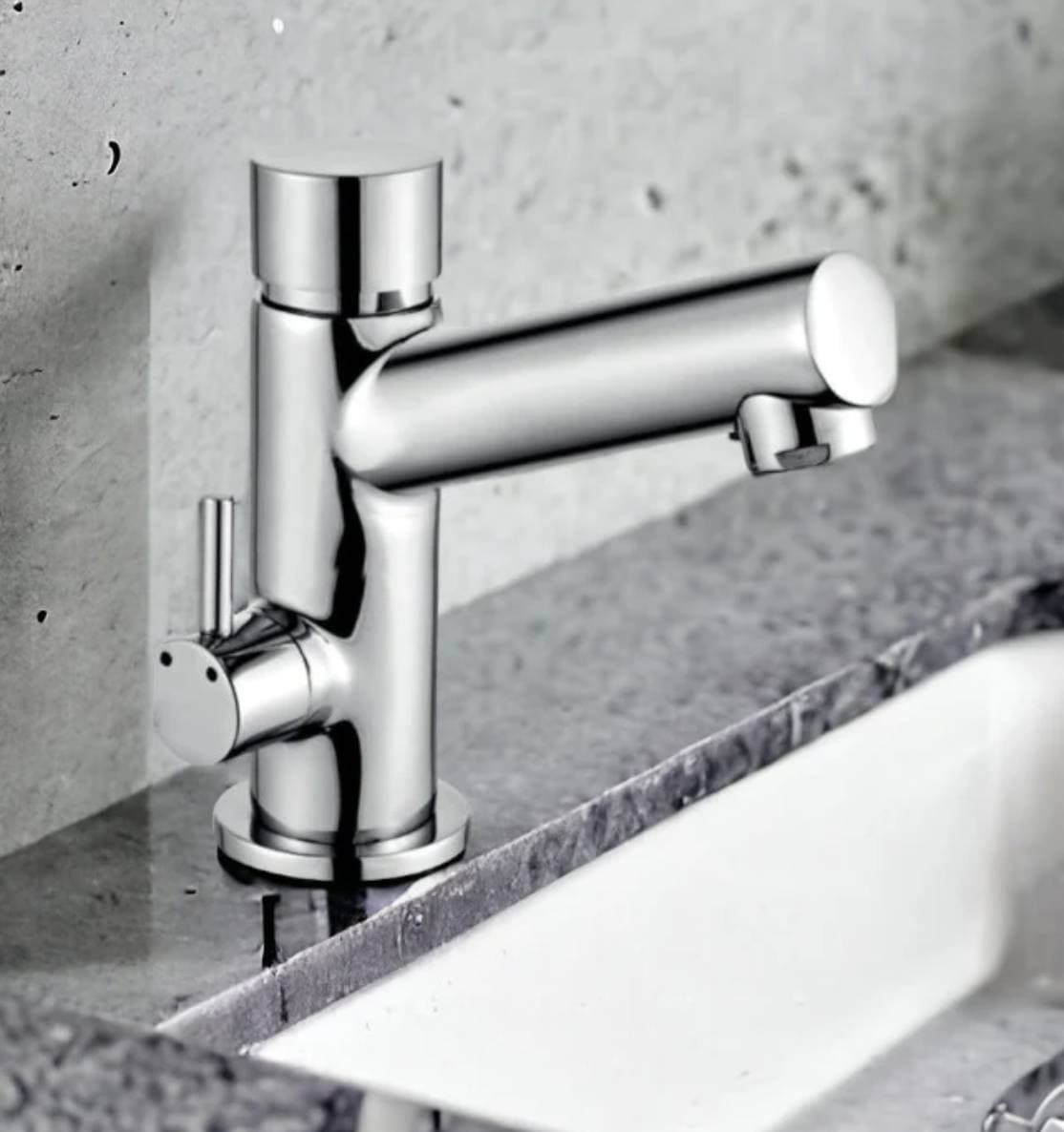 Miscelatore temporizzato a pulsante acqua calda/fredda in Rubinetti per lavandini bagno BagnoClic.it - Pregnana Milanese, commercioVirtuoso.it