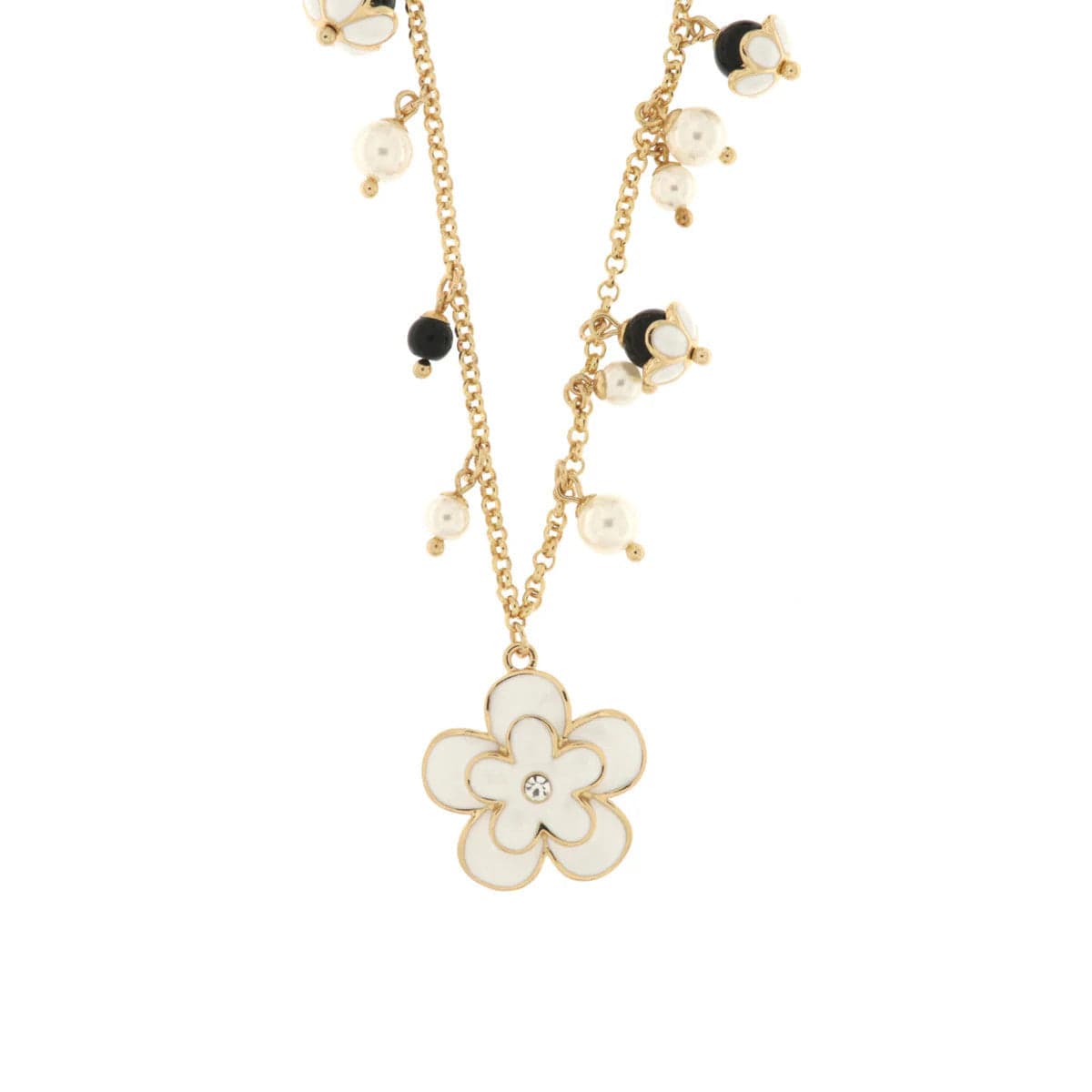 BYSIMON  - Collana in Metallo con fiore pendente