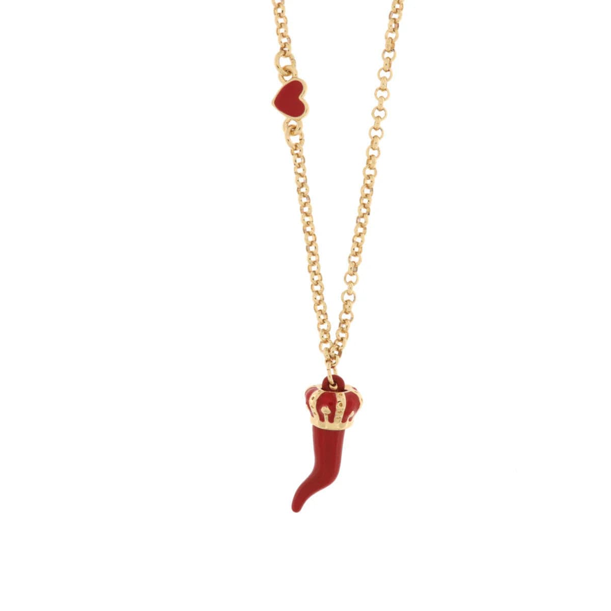 BYSIMON - Collana in Metallo con corno rosso e corona in Collane Alba Gioielli - Casoria, commercioVirtuoso.it