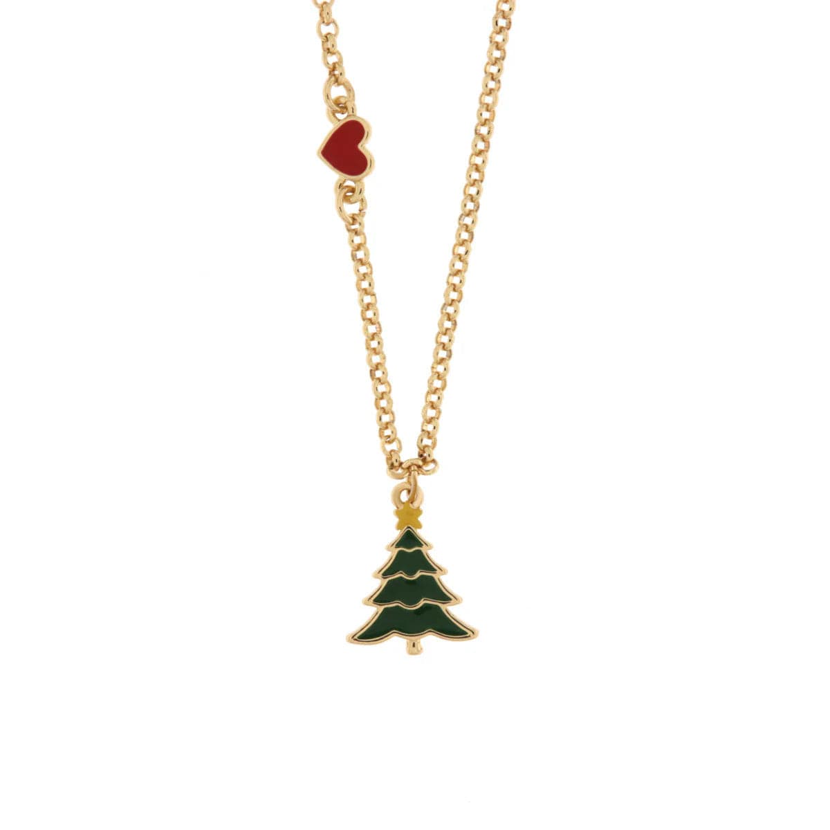 BYSIMON  - Collana in Metallo con albero natalizio