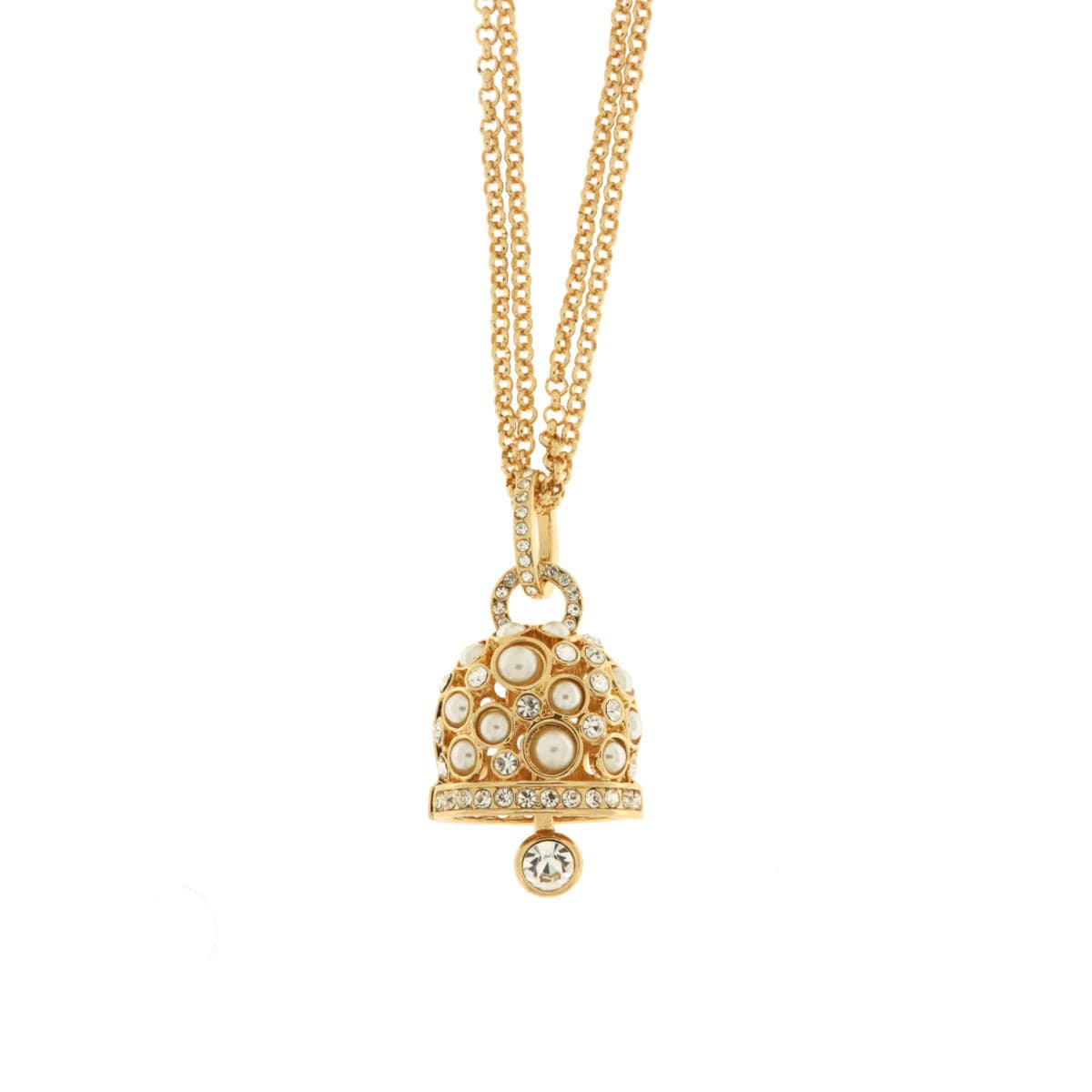 BYSIMON - Collana in Metallo campanella con cristalli bianchi in Collane Alba Gioielli - Casoria, commercioVirtuoso.it