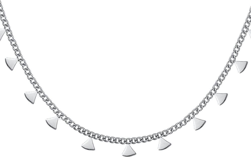 Luca Barra -  COLLANA DONNA IN ACCIAIO CON TRIANGOLI in Collane Alba Gioielli - Casoria, commercioVirtuoso.it