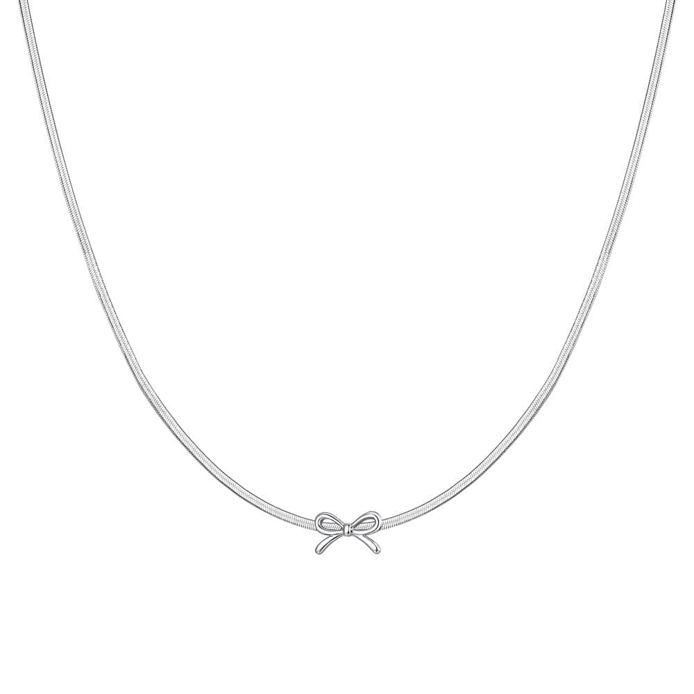 Luca Barra -  COLLANA DONNA IN ACCIAIO FIOCCO in Collane Alba Gioielli - Casoria, commercioVirtuoso.it