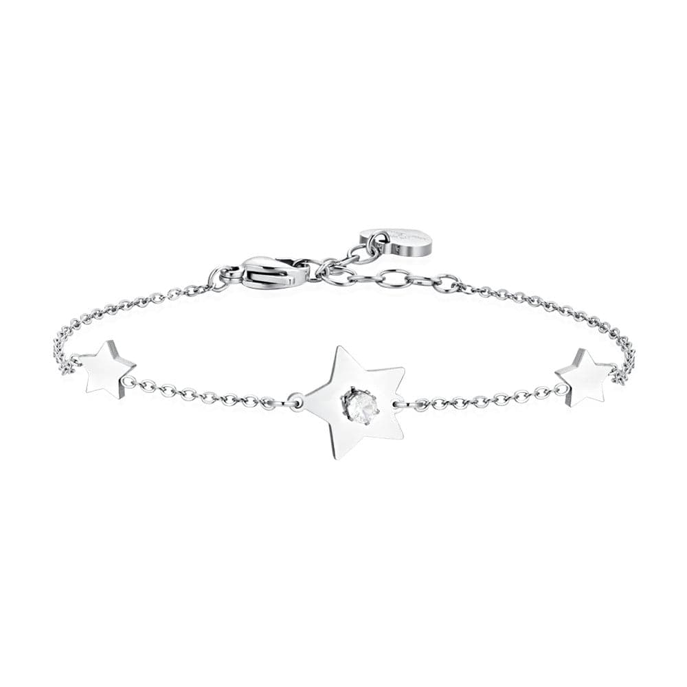 Luca Barra - BRACCIALE DONNA IN ACCIAIO STELLE E ZIRCONI in Bracciali Alba Gioielli - Casoria, commercioVirtuoso.it
