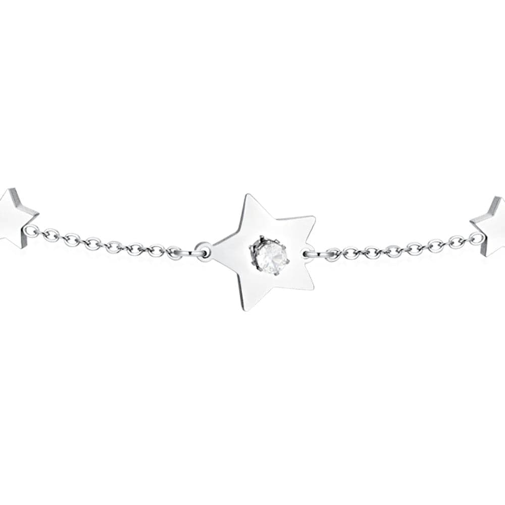 Luca Barra - BRACCIALE DONNA IN ACCIAIO STELLE E ZIRCONI in Bracciali Alba Gioielli - Casoria, commercioVirtuoso.it