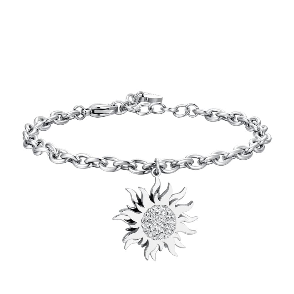 Luca Barra - BRACCIALE DONNA IN ACCIAIO SOLE GIREVOLE in Bracciali Alba Gioielli - Casoria, commercioVirtuoso.it
