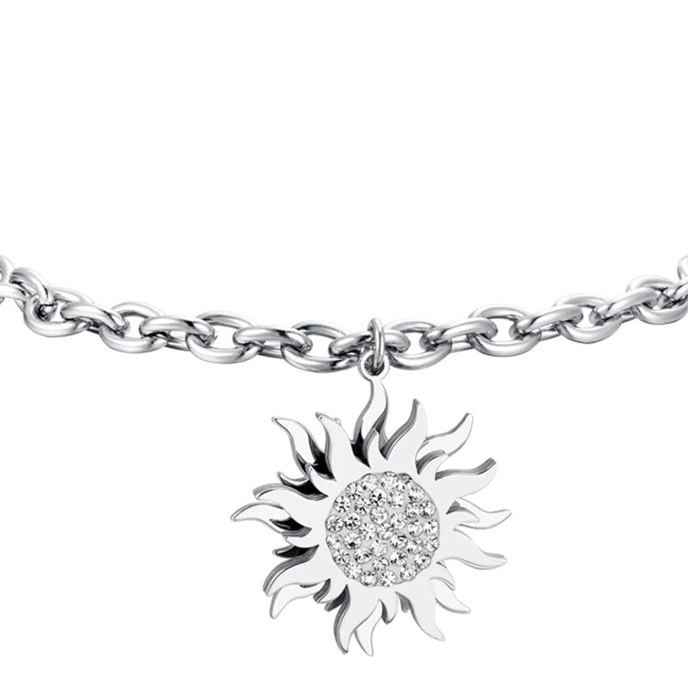 Luca Barra - BRACCIALE DONNA IN ACCIAIO SOLE GIREVOLE in Bracciali Alba Gioielli - Casoria, commercioVirtuoso.it