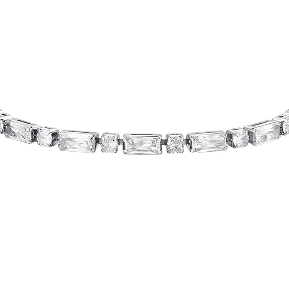 Luca Barra - BRACCIALE TENNIS DONNA IN ACCIAIO ZIRCONI BIANCHI in Bracciali Alba Gioielli - Casoria, commercioVirtuoso.it