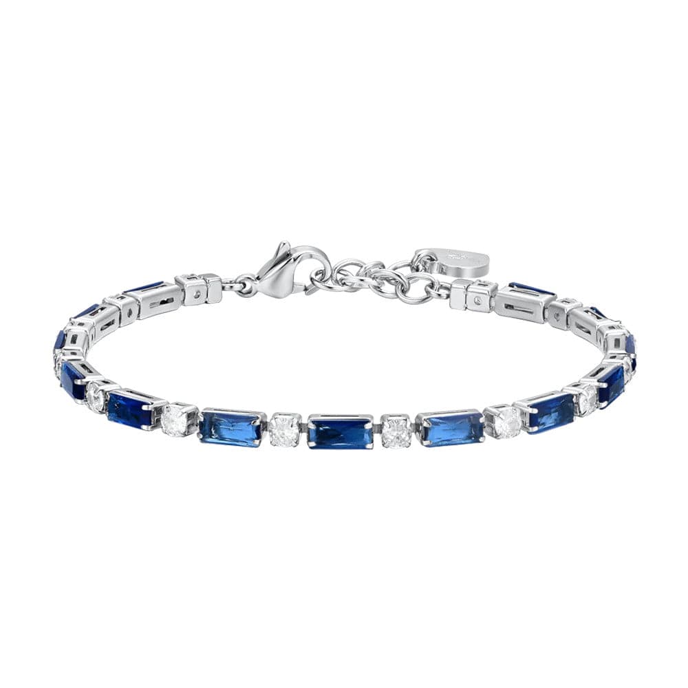 Luca Barra - BRACCIALE TENNIS DONNA IN ACCIAIO ZIRCONI BLU in Bracciali Alba Gioielli - Casoria, commercioVirtuoso.it