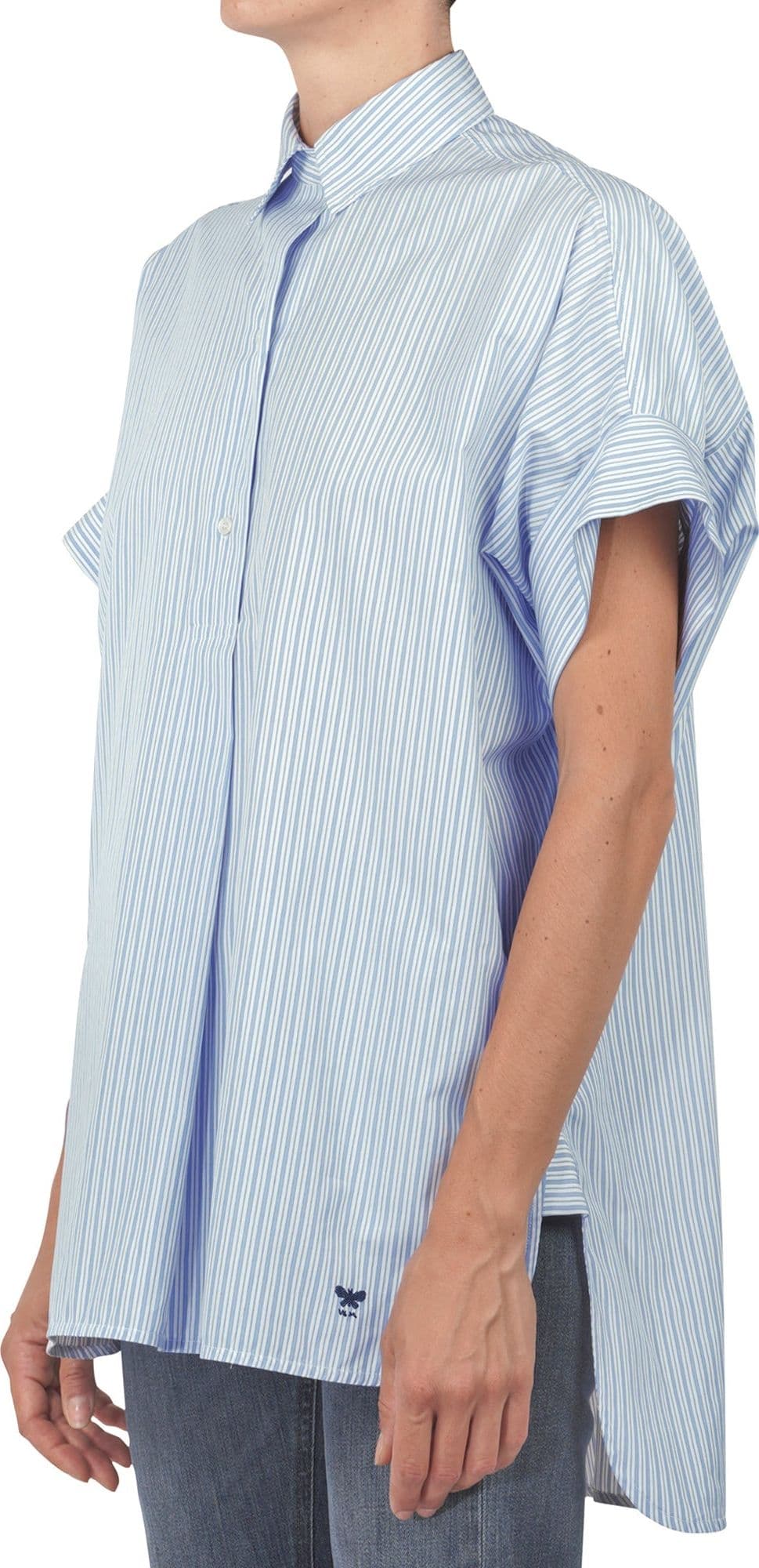 WEEKEND MAXMARA Weekend MaxMara - Camicia - 460898 - Bianco/Azzurro da donna in Bluse e camicie Drestige - Casamassima, commercioVirtuoso.it