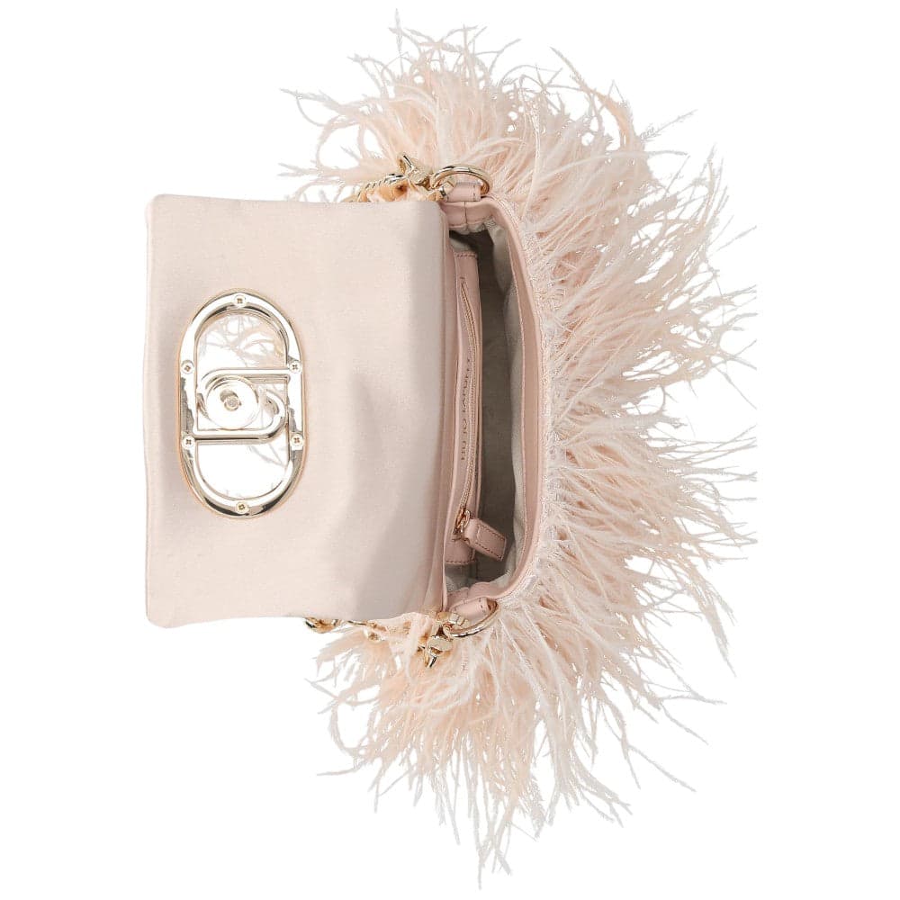 Liu Jo borsa a tracolla cipria con piume crossbody LaPuffy AA5269P0347 Borse Liu Jo