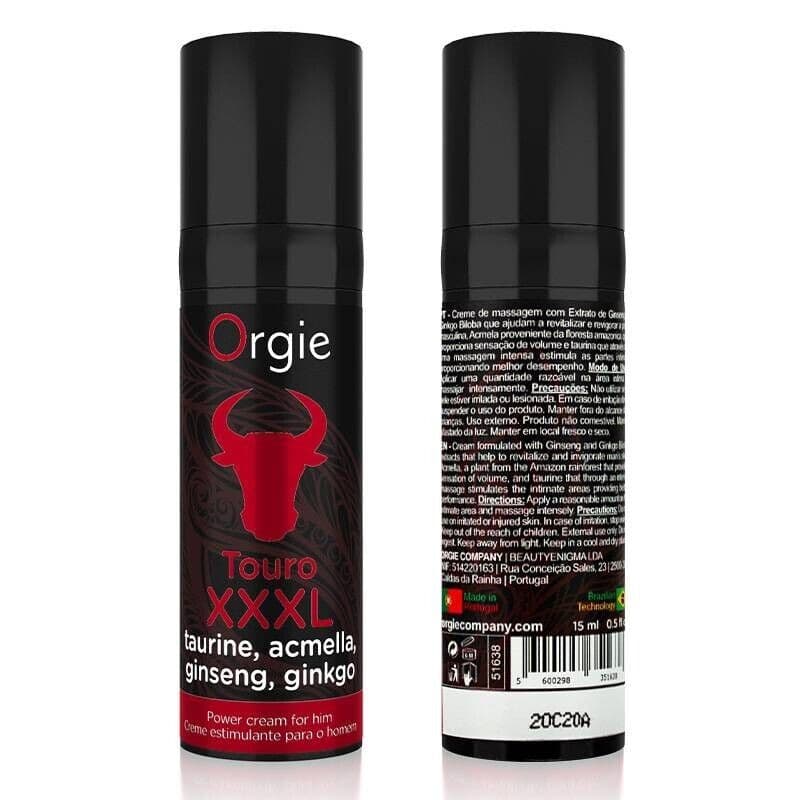 ORGIE TOURO XXXL POWER CREAM FOR HIM CREMA INTIMA MASCHILE PER LUI L’UOMO 15 ML in Creme e gel per l'igiene intima Kondorama - Martinsicuro, commercioVirtuoso.it