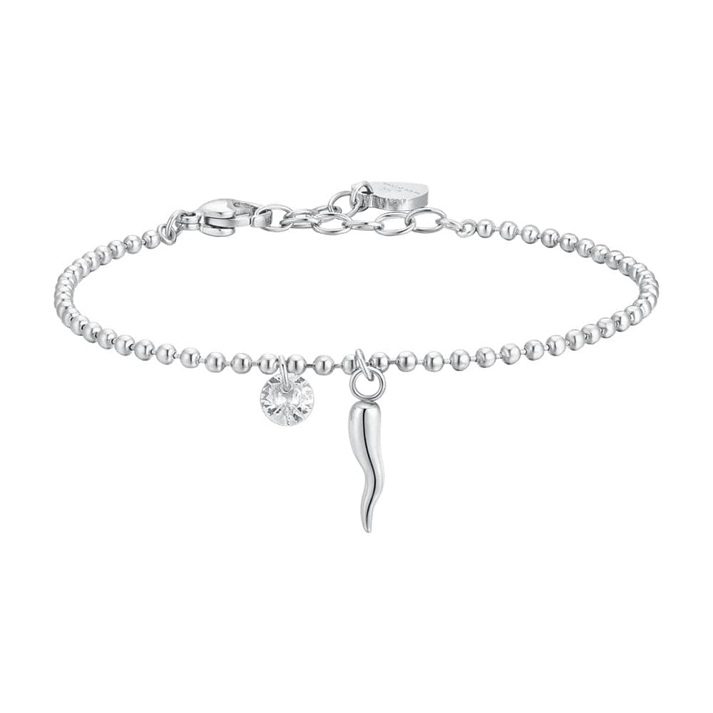 Luca Barra - BRACCIALE DONNA IN ACCIAIO CORNO E ZIRCONE in Bracciali Alba Gioielli - Casoria, commercioVirtuoso.it