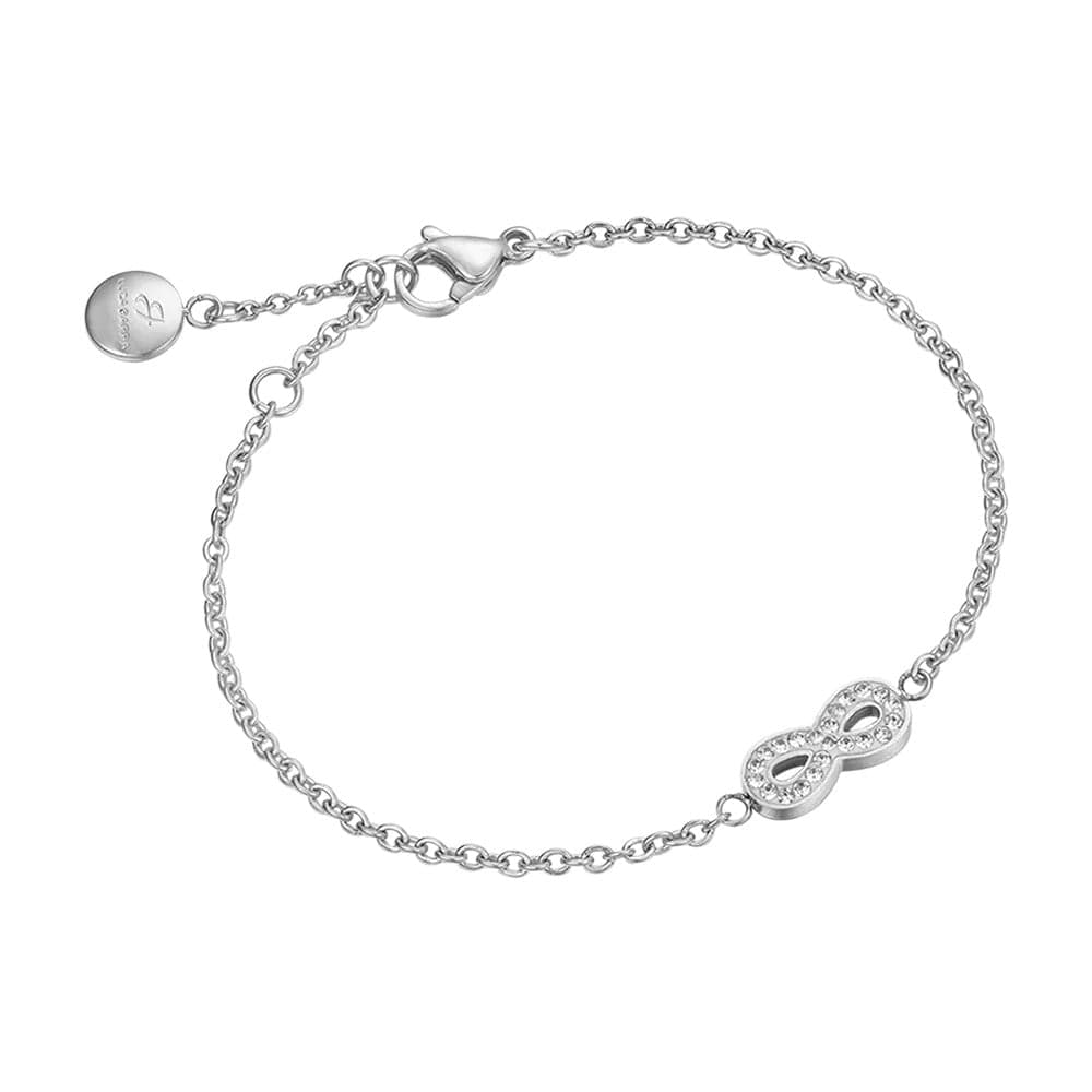 Luca Barra - BRACCIALE DONNA IN ACCIAIO CON INFINITO E CRISTALLI