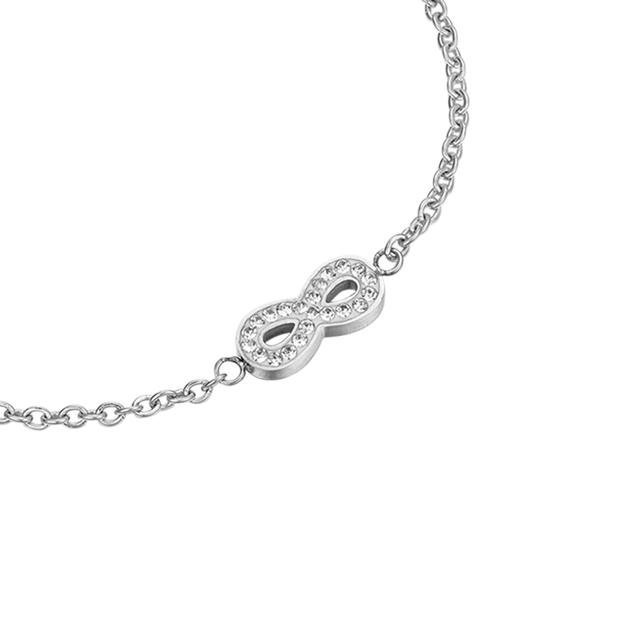 Luca Barra - BRACCIALE DONNA IN ACCIAIO CON INFINITO E CRISTALLI in Bracciali Alba Gioielli - Casoria, commercioVirtuoso.it