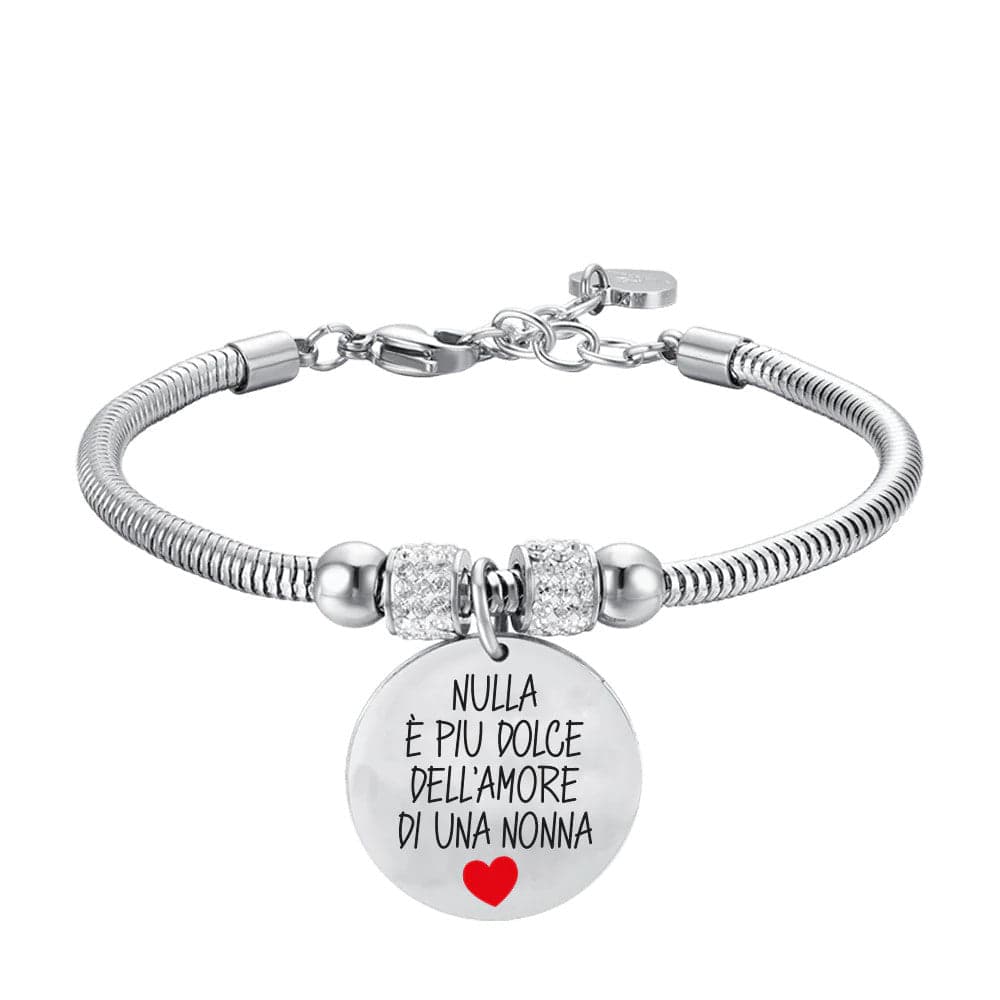 Luca Barra -  BRACCIALE DONNA IN ACCIAIO NULLA E' PIÙ DOLCE DELL'AMORE DI UNA NONNA in Bracciali Alba Gioielli - Casoria, commercioVirtuoso.it